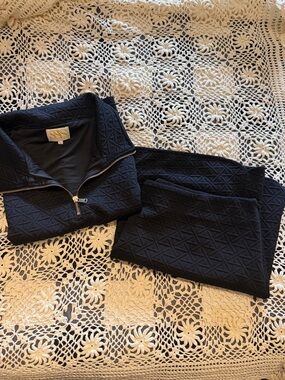 Quilted Black Women's Skort & Top